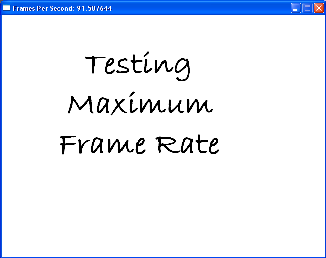 image test maximum fps